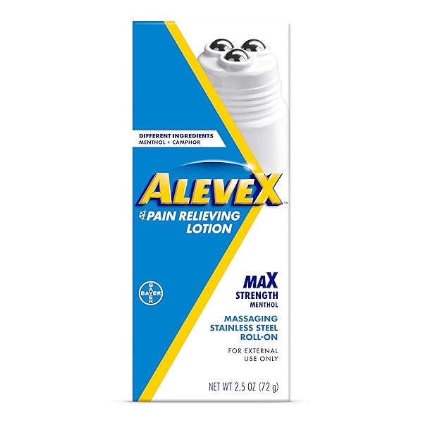 ALEVEX TOPICAL PAIN RELIEF LOTION WITH ROLLERBALL APPLICATOR – LONG LASTING ARTHRITIS AND MUSCLE PAIN RELIEF, 2.5 OZ