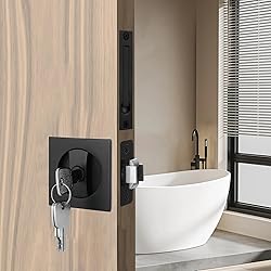 Malimali Pocket Door Lock with Key and Edge Pull