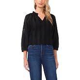 Vince Camuto Raglan Peasant Split Neck Blouse