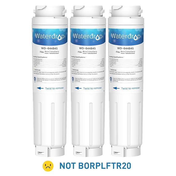 3 x Waterdrop WD-644845 reemplazo del filtro de agua del ...
