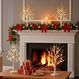 Eambrite Set of 4 Twig Trees with Lights 60 cm Battery Operated Indoor Decor view 2