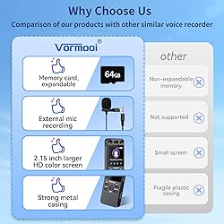 96GB Digital Voice Recorder with Playback - 110