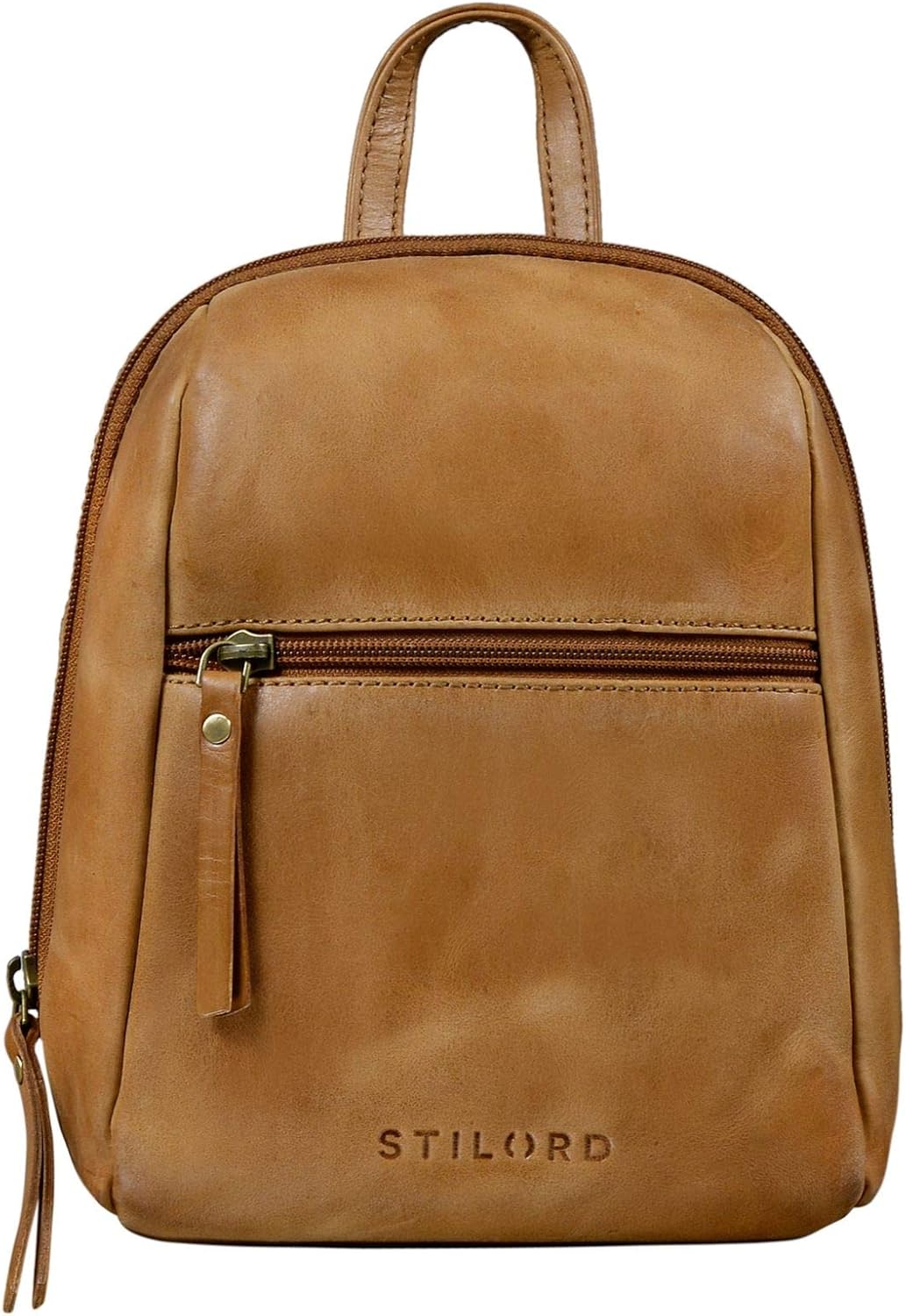 STILORD "Lia" Small Daypack for Women Leather Backpack Vintage Handbag for City Walking Shopping XS Rucksack Bag Genuine Leather Colour:taranto - Image 4