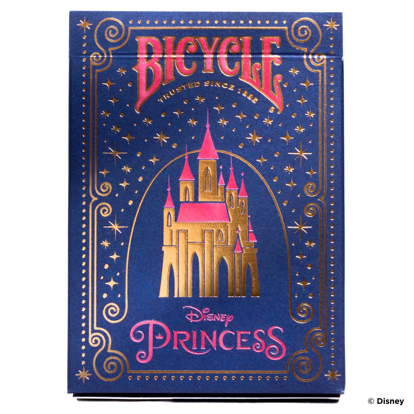 Bicycle Princess Pink & Navy Disney Playing Cards, Pink or Blue, Colours May Vary - 1 Deck, Air Cushion Finish, Professional, Superb Handling & Durability, Great Gift For Card Collectors