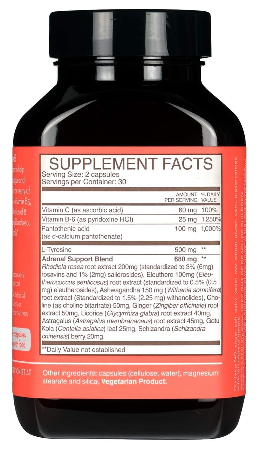 HUM Uber Energy - Adrenal Support Supplement - Natural Complex with Rhodiola, L-Tyrosine, B Vitamins to Help Minimize Fatigue, Support Energy & Promote Healthy Stress Response (60 Vegetarian Capsules) : Beauty