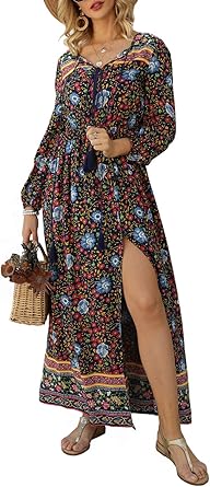 bohemian beach maxi dress