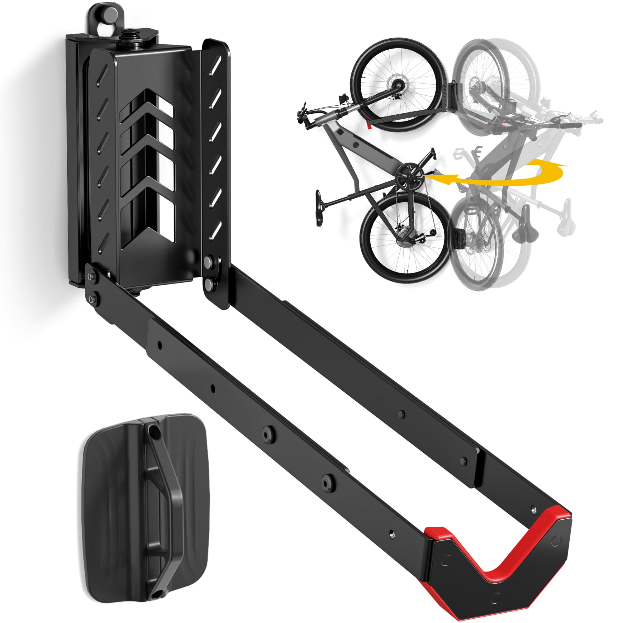 Photo 1 of *USED*
monTEK Swivel Bike Wall Mount, No Heavy Lifting Required Bike Wall Mount, Bike Hangers for Garage, Space-Saving Bike Rack Garage, Easy to Load and Unload, Bike Hanger Can Hold Up to 77 lbs