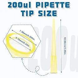 CryoKing 200ul Pipette Tips, 1000Pcs Universal