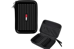 CyeeLife PU Dart Carrying Case for 6pcs Steel and Soft Darts Set,Black/Blue/Green/Red