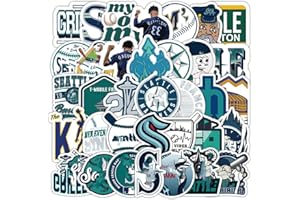 AHA PURE FOODS 50 PCS Seattle City American Mariners Stickers Baseball Stickers for Water Bottle, Laptop, Bicycle, Computer, Motorcycle, Travel Case, Car Decal Decoration Sticker
