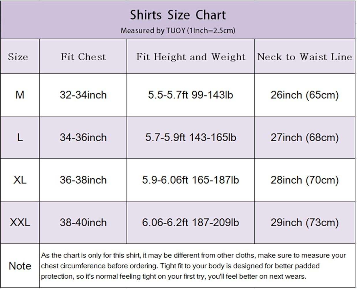 TUOY Men's Padded Compression Shirt Protective T Shirt Rib Chest Protector for Football Paintball Baseball: Clothing
