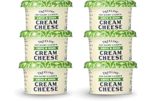 TREELINE TREENUT CHEESE Treeline Cheese - Vegan Dairy-Free Cream Cheese 8 oz, 6-Pack (Chive & Onion)