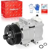 PHOBOOS A/C compressor with Clutch Compatible with Ford &amp; Lincoln | for Ford F-150, Expedition, E-150 Econoline, E-250 Econoline, E-350 Econoline, E-350 Super Duty &amp; Lincoln Navigator
