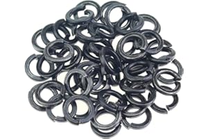 HELIFOUNER 50 Pieces 8.8 Grade Alloy Steel M12 Split Lock Washers, Spring Lock Washers for Screws Bolts, Black
