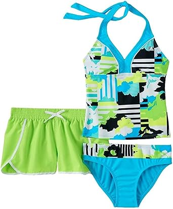 neon green tankini