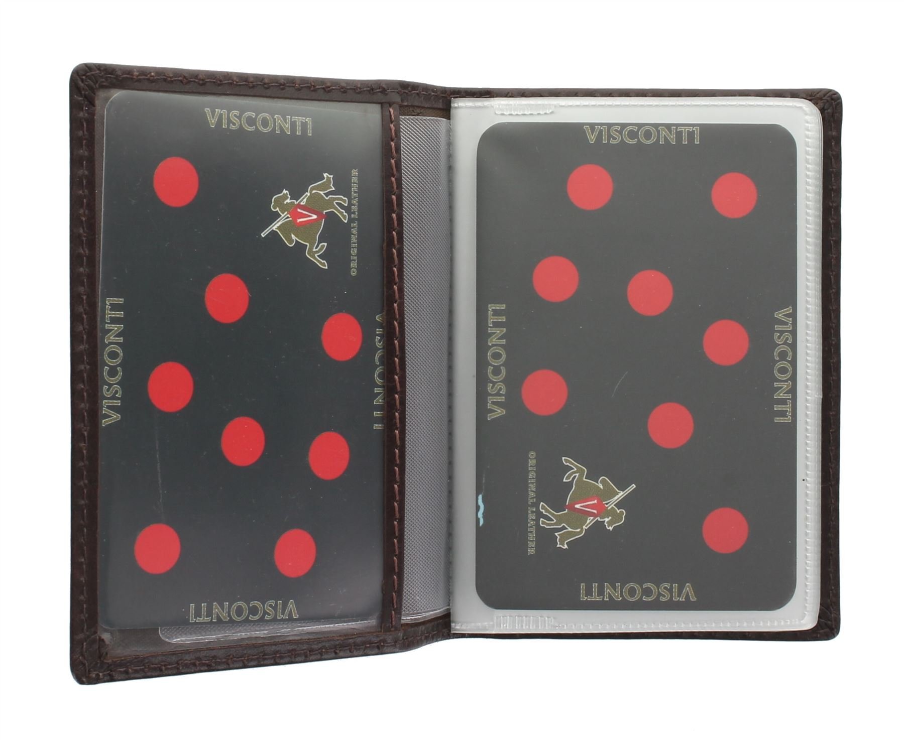 VISCONTI Leather Credit Card Holder TC1 Chocolate
