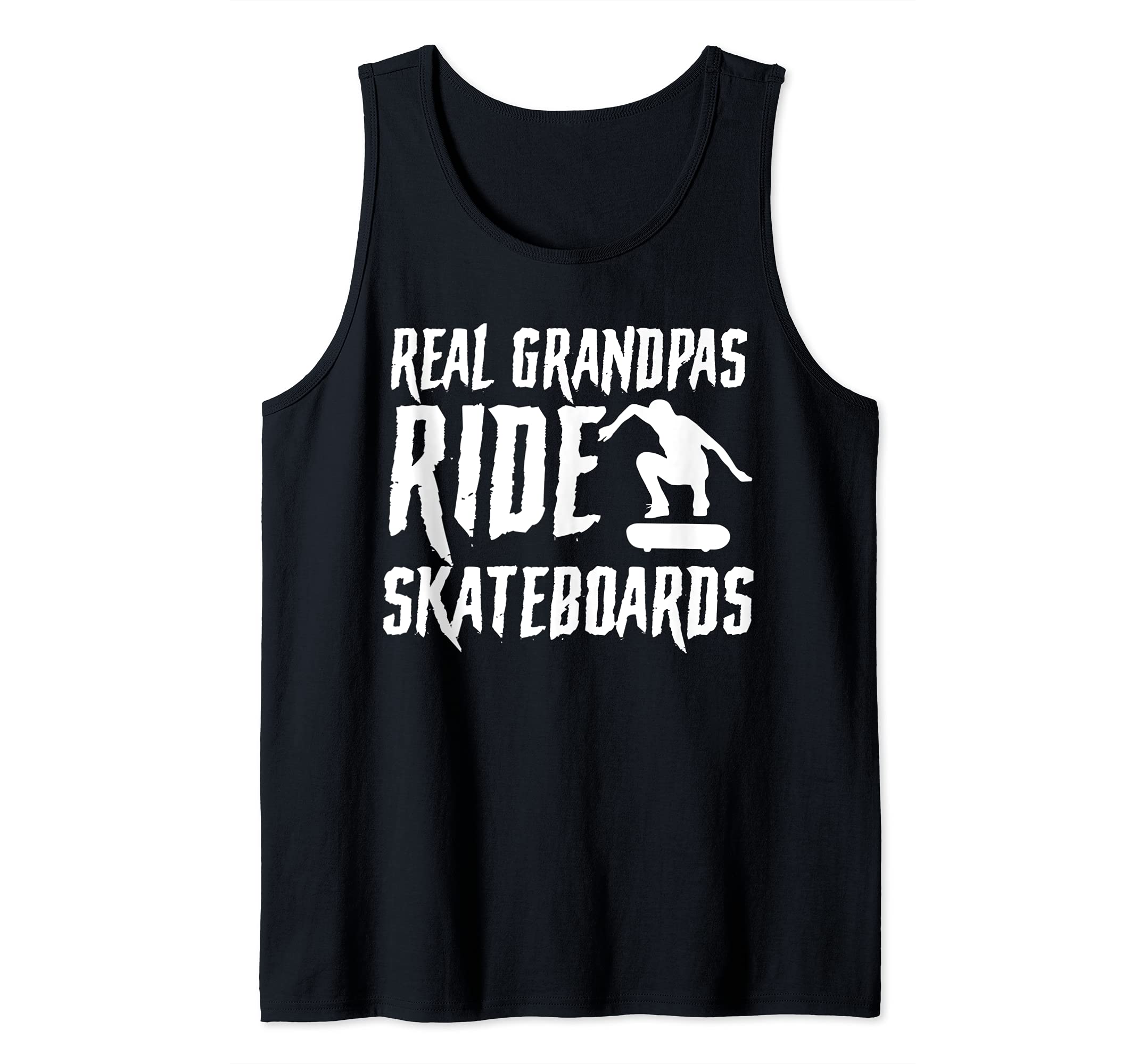 Mens Real Grandpas ride skateboards Skateboarding Tank Top