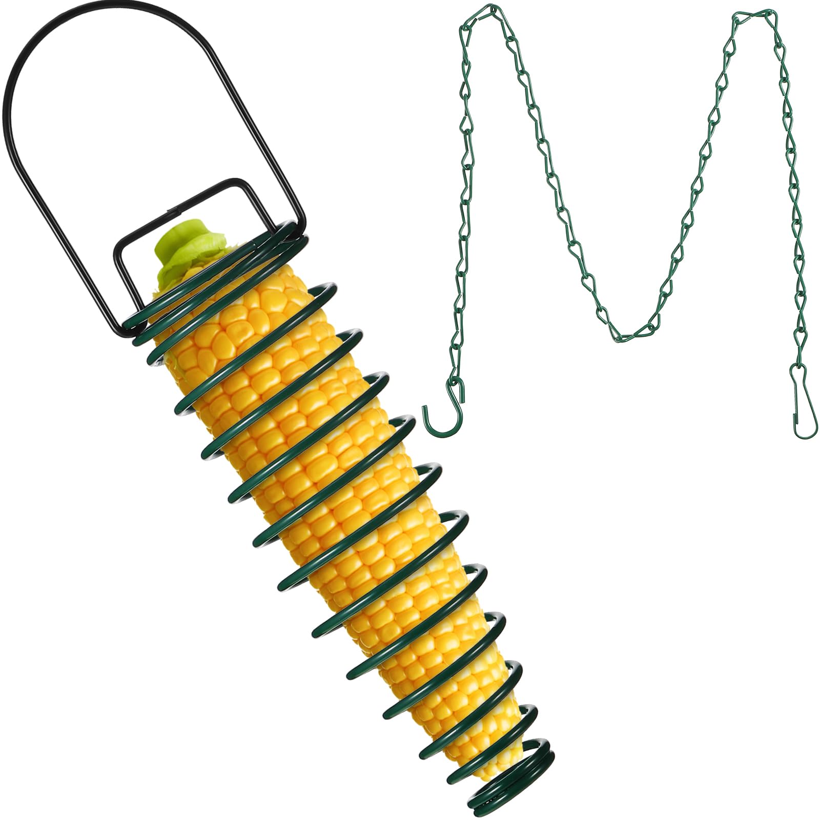 Squirrel Feeder Corn Cob Holder Squirrel Feeder with 35 Inches Extension Chain for Squirrel Bird and Other Backyard Feeding Supplies
