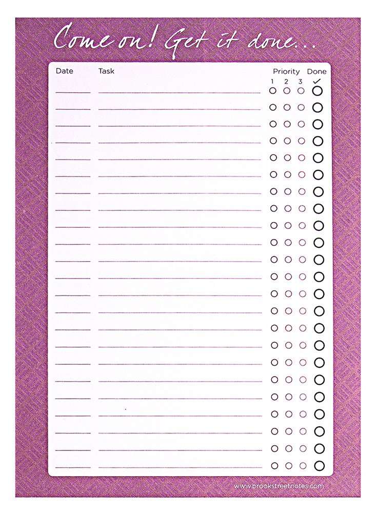 to Do List Notepad A5 - Come on! Get it Done... (Pink)