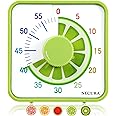 Secura 7.5-Inch Fruit Visual Timer for Kids, 60-Minute Countdown Timer for Classroom or Kitchen, Durable Mechanical Timer Clock with Magnetic Backing (Lemon)