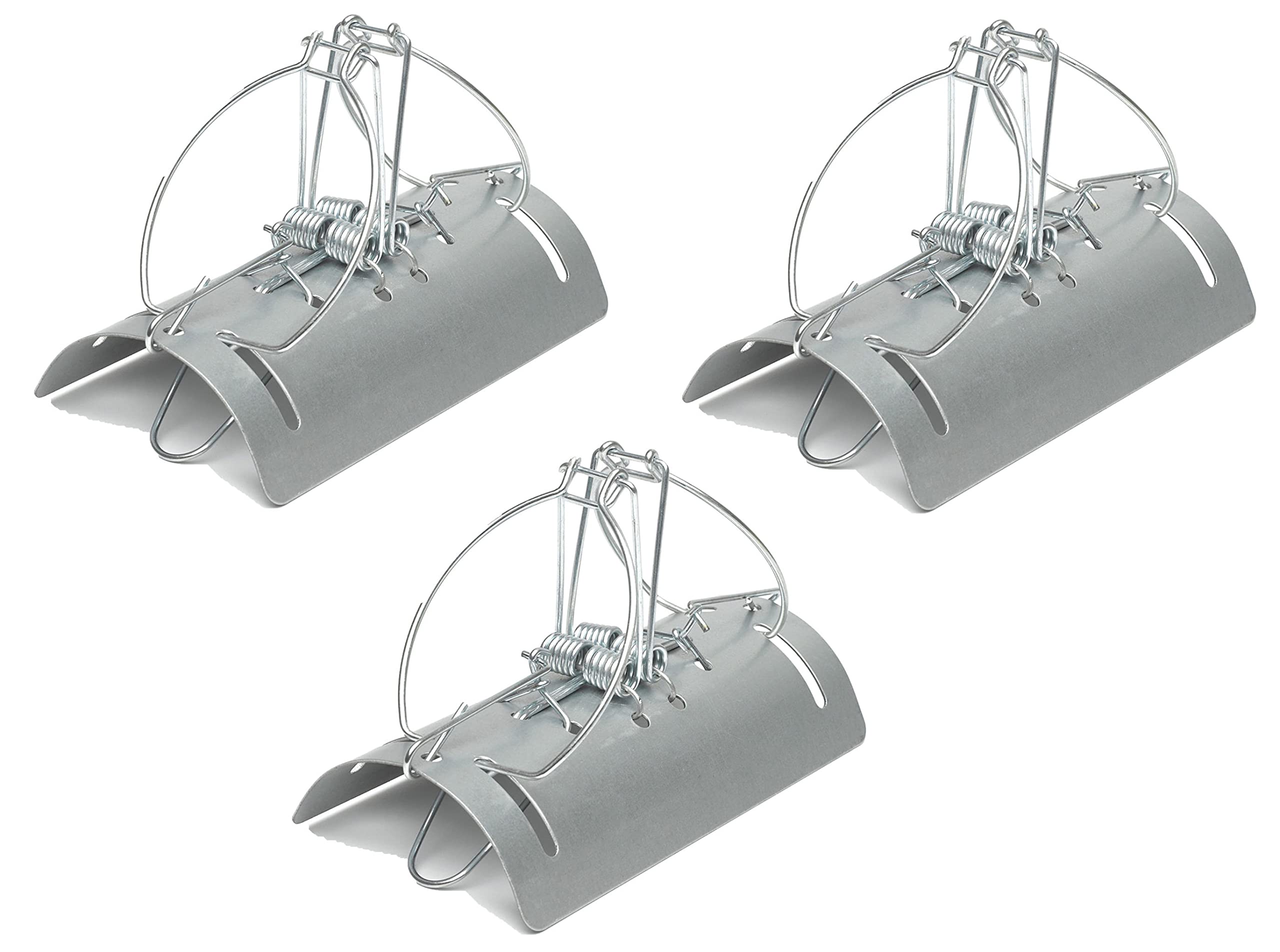 3x Ground Tunnel Mole Vole Trap Heavy Duty Traps Fast Quick Easy Kill Control Repellent Metal Pack of (3)