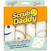 Scrub Daddy Streak Free Cleaning Cloths, Reusable Multi-Purpose Cloths, Streak-Free Window Polishing Cloth for Electronics an