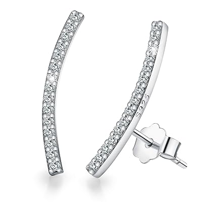 Cute Cat Ear Cuff Climber Earring - Silver Non