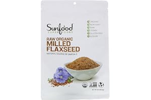 SUNFOOD SUPERFOODS SUNFOOD, FLAX SEEDS,OG1,MILLED 16 OZ