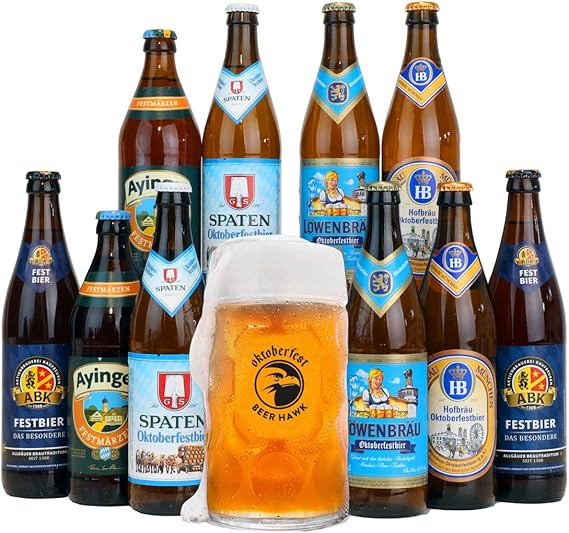 Beer Hawk Oktoberfest Beer Mixed Case 202010 Beers and 1L Stein