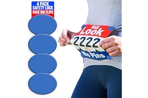 BIBBOARDS bibSNAPS Race Bib Clips - Safety Lock Fasteners - Secures Running, Marathon, Cycling and Event Number, Non Magnetic, Lightweight, Easy to Use, Safe & Reusable - Replacement for Safety Pins & Magnets