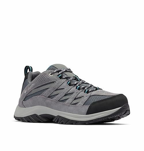 Columbia Womens Crestwood Hiking Shoe, Graphite/Pacific Rim, 9.5