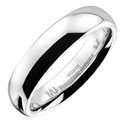 MJ Metals Jewelry Classic Mirror Polished White