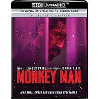 もんちゃん　Man DVDとBlu-ray Monkey Man (Blu-ray + DVD + Digital Copy), Universal Studios