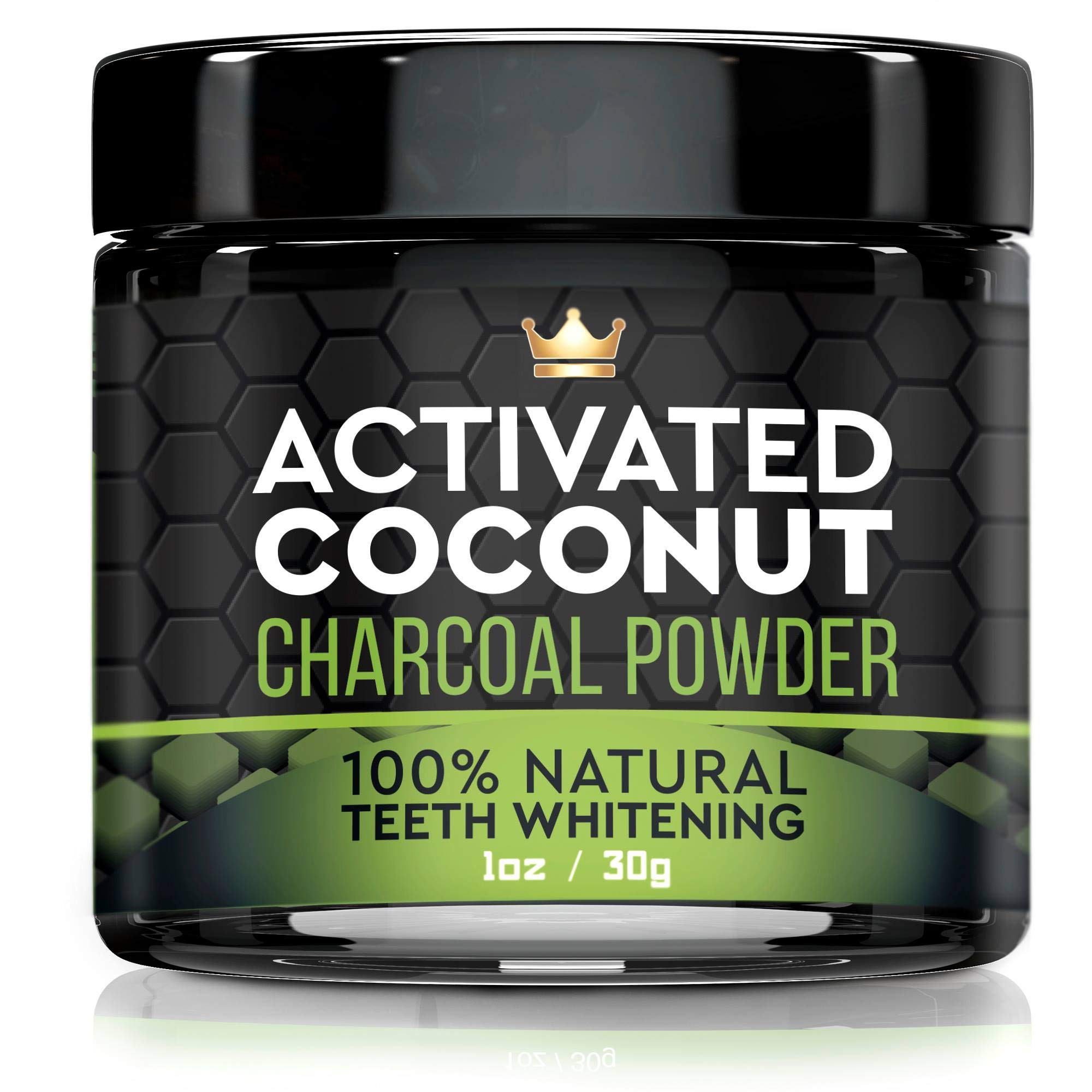 Natural Charcoal Teeth Whitening Powder - Coconut Activated Charcoal - Best Tooth Whitener For Sensitive Teeth - Naturally Whitens Teeth - mint flavor for fresh breath