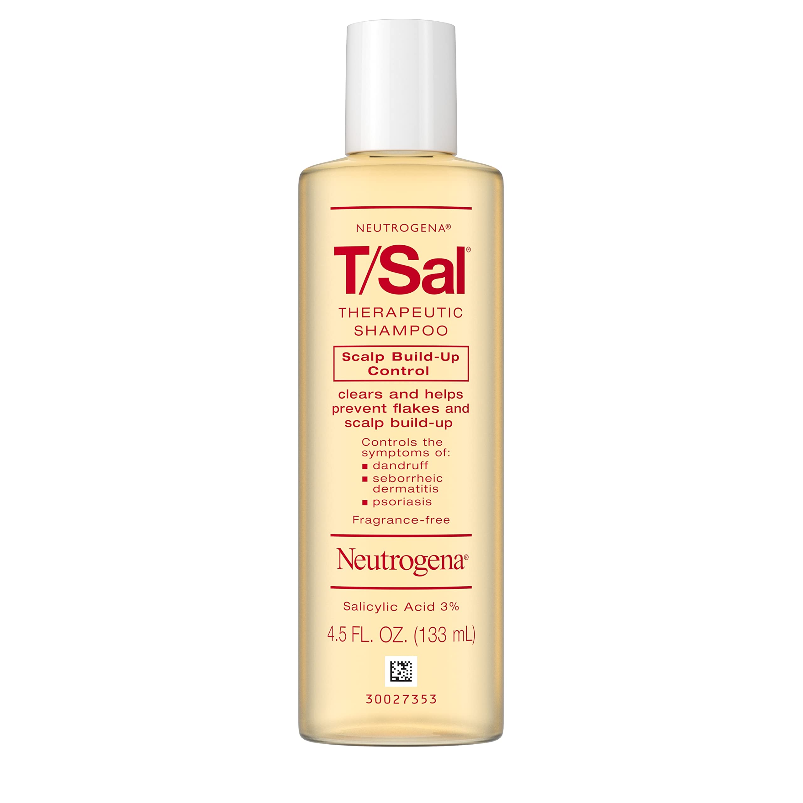 Neutrogena T/Sal Therapeutic Scalp Shampoo for Scalp Build-Up Control with 3% Salicylic Acid, Scalp Treatment for Dandruff, Scalp Psoriasis & Seborrheic Dermatitis Relief, 4.5 fl. oz (Pack of 6)