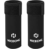 NICECNC 6" Fork Seal Protectors Compatible with 37-50mm Forks Black | Easy Install, 3-Strap Design Compatible with V-Twin Sport Cruiser Adventure Touring Custom