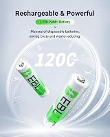 EBL 8 Slots NiMH AA AAA Charger with 2800mAh AA and 1100mAh AAA Batteries view 7