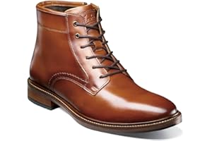 Florsheim Mens, Forge Plain Toe Lace Boot Black