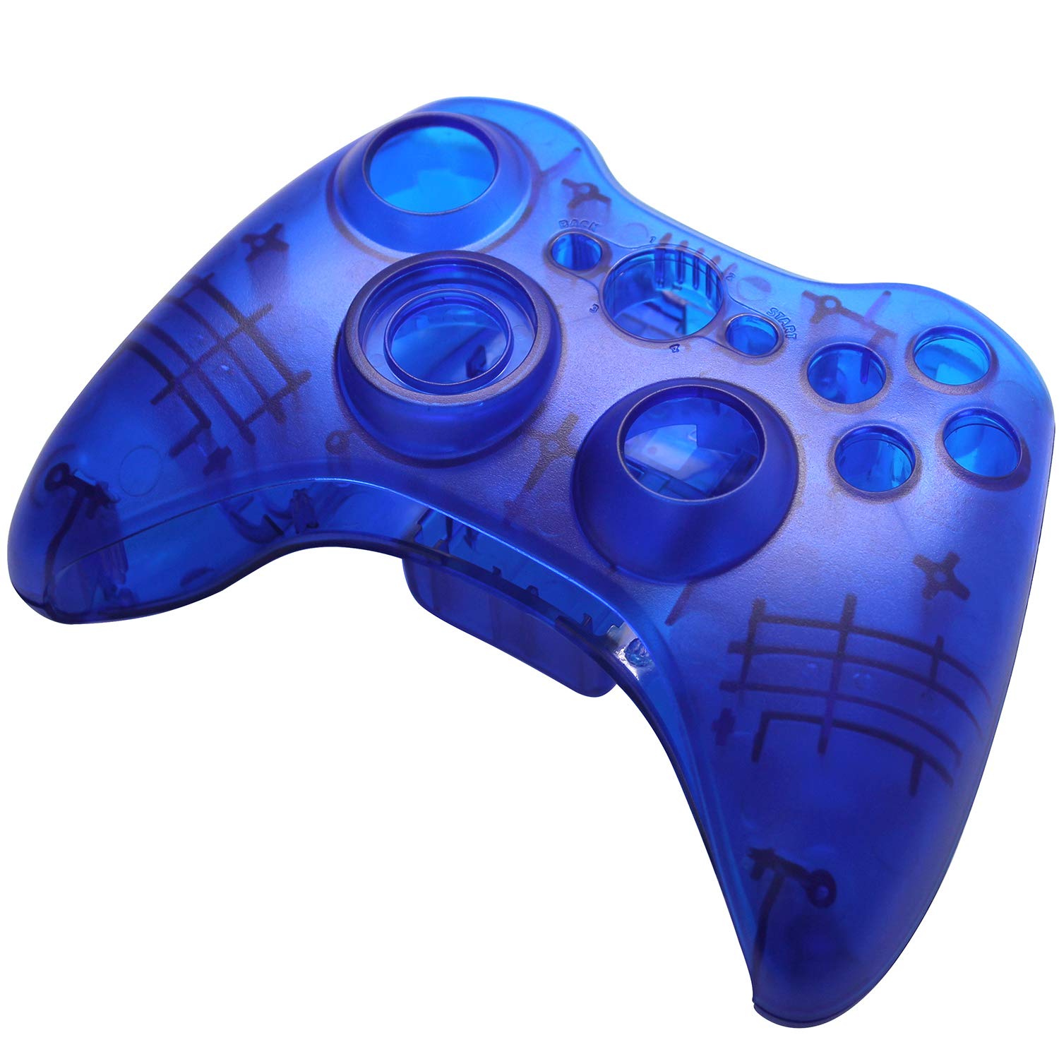 OSTENT Ersatzgehäuse Shell Buttons Kit kompatibel für Microsoft Xbox 360 Wireless Controller - Farbe Blau
