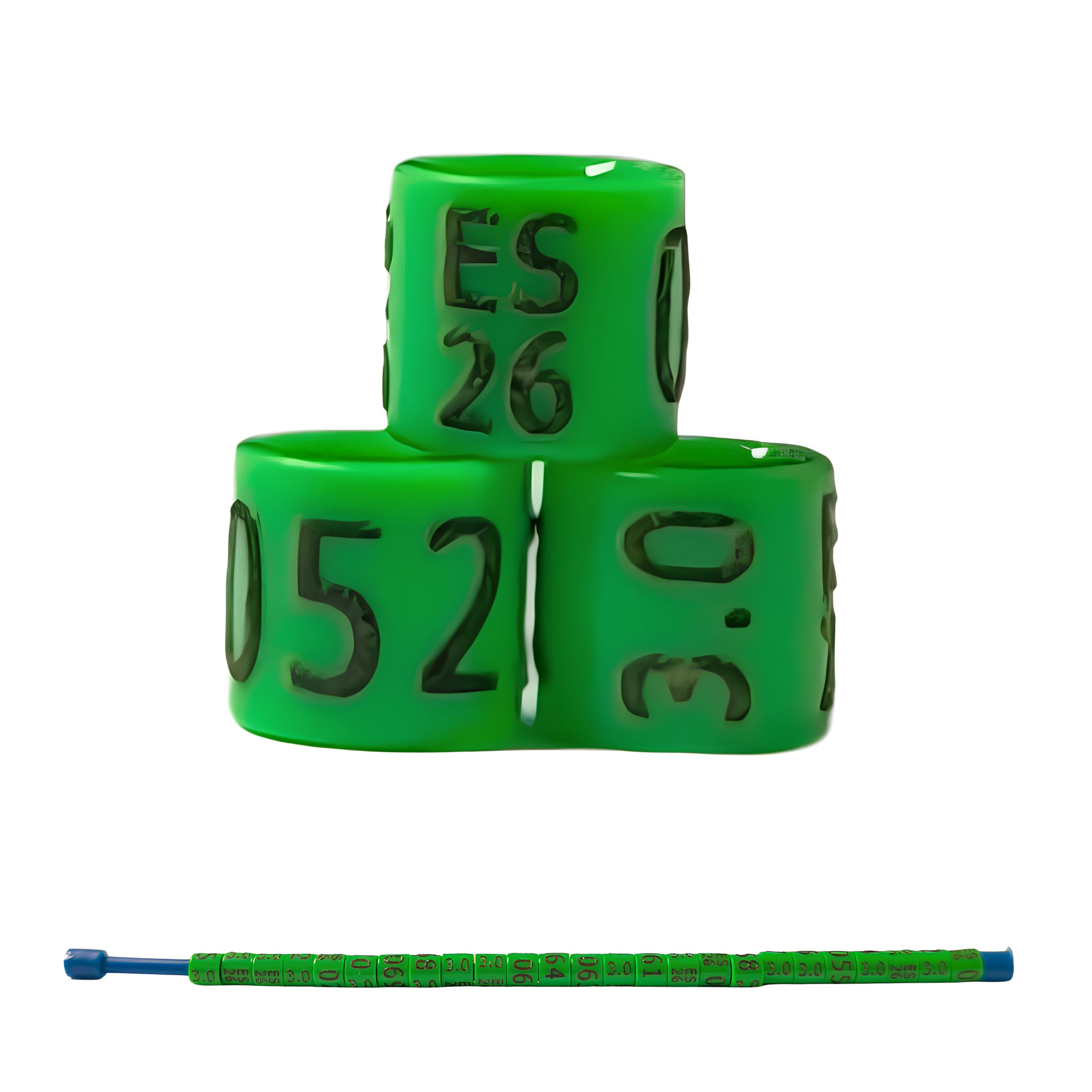 nestQ Rings Canary 2026 Federative Green Polychrome Laser Engraved Closed 3mm Numbered with Year Marked 1 Strip 25 Rings