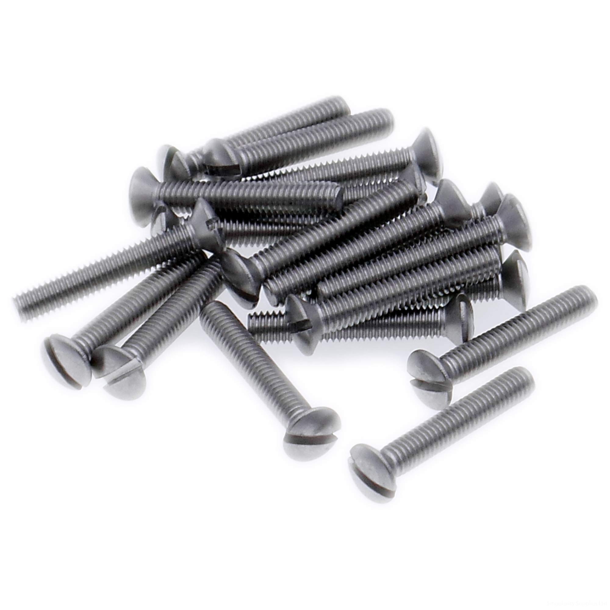 M4 (4mm x 8mm) Slot Raised Countersunk Machine Screw (Bolt) - Stainless Steel (A2) (Pack of 20)