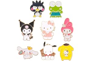 GUANKE 8PCS Cute Kitty Cat Style Pin Cartoon Brooch Kitten Charm Enamel Lapel Pin Backpack Exquisite Girl Gifts (Style 1)