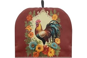 ZOUTAIRONG Rooster Butterfly Tea Cozy for Teapot Kettle Cover for Party Gift Extra Thick Wadding Tea Pot Keep Warm Cover Insu