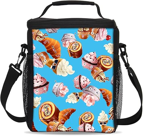 Amazon Etype ランチバッグ お弁当バッグ おしゃれ かわいいい 大容量 保冷 保温 メンズ レディース 9l アイスクリーム ランチバッグ ランチ巾着 ランチベルト オンライン通販