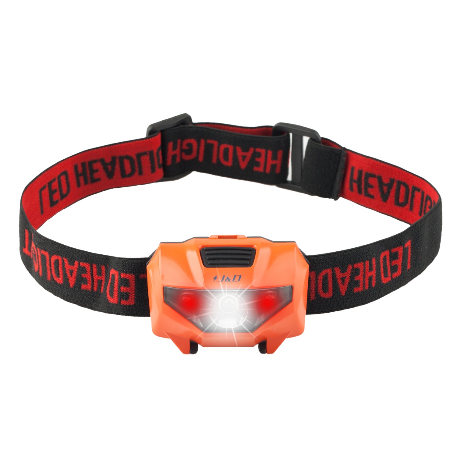 Runing Perfect for Camping J/&D LED Headlamp Flashlgiht with 4 Brightening Modes Reading and etc. Batteries Not Included 3 AAA Batteries Powered Headlight Hiking