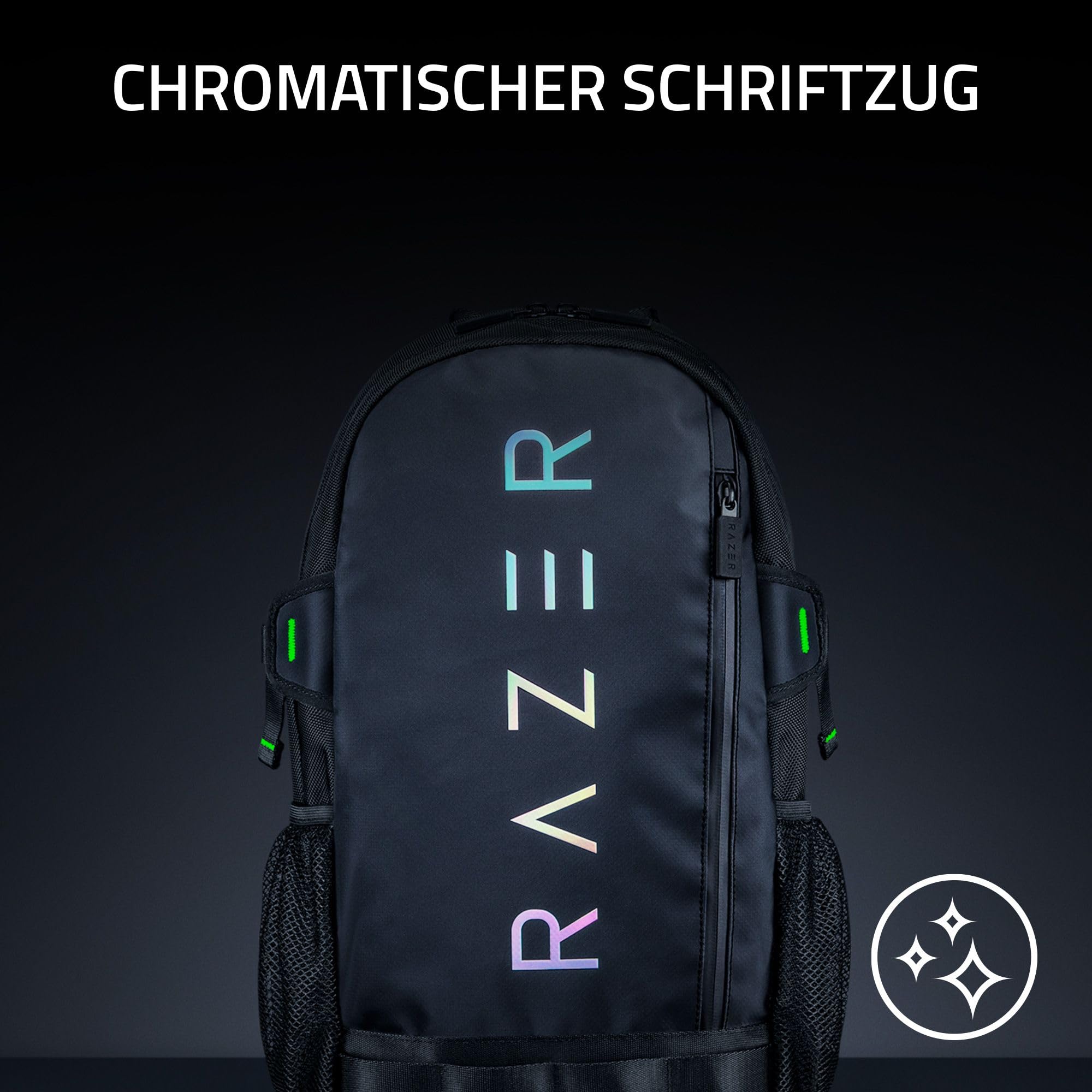 Razer Rogue V3 Backpack (13,3") Chromatic Edition - Kompakter Reise Rucksack (Fach für Laptop bis 13 Zoll, Abriebfest, Außenhülle aus Polyester) Schwarz 9