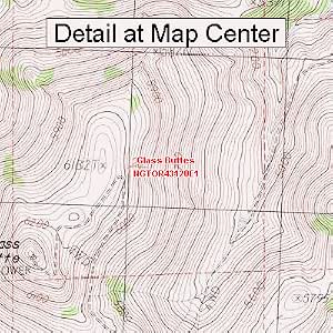 Amazon.com : USGS Topographic Quadrangle Map - Glass Buttes, Oregon ...