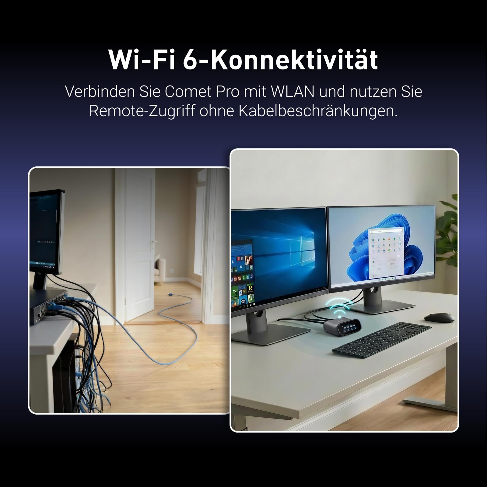 GL.iNet Comet Pro (GL-RM10) Remote KVM über Wi-Fi 6: 4K@30fps Passthrough, Touchscreen, 32GB eMMC, Tailscale Fernzugriff & ATX/SwitchBot-Steuerung für Notfallwiederherstellung, Ideal für Home Office 3