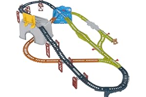 ​Thomas & Friends Toy Train Tracks Set, Connect & Build Bucket, 34-Piece Expansion Pack for Diecast & Motorized Trains, Kids Ages 3+ Years
