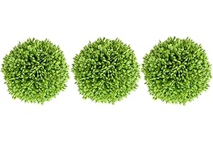 CIR OASES 3.5 Inch Decorative Balls Artificial Green Plant Decorative Balls, Bowl Filler Greenery Balls,Set of 3 …